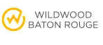 Sleek Wildwood Baton Rouge logo with modern typography and a vibrant yellow emblem.