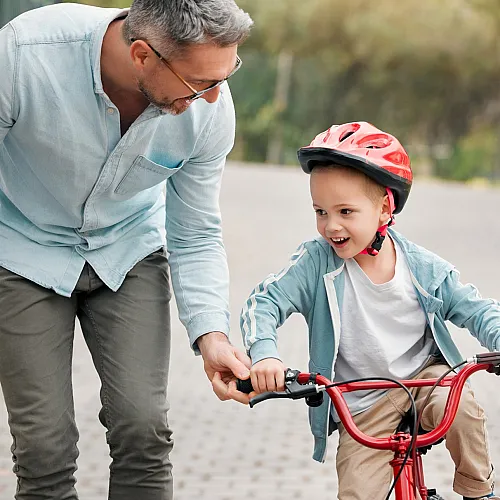Centerville Manor - Father and Child Biking