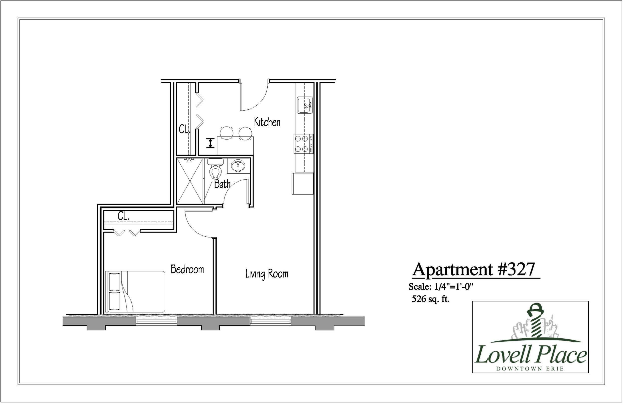 327 1 Bed Apartment Lovell Place