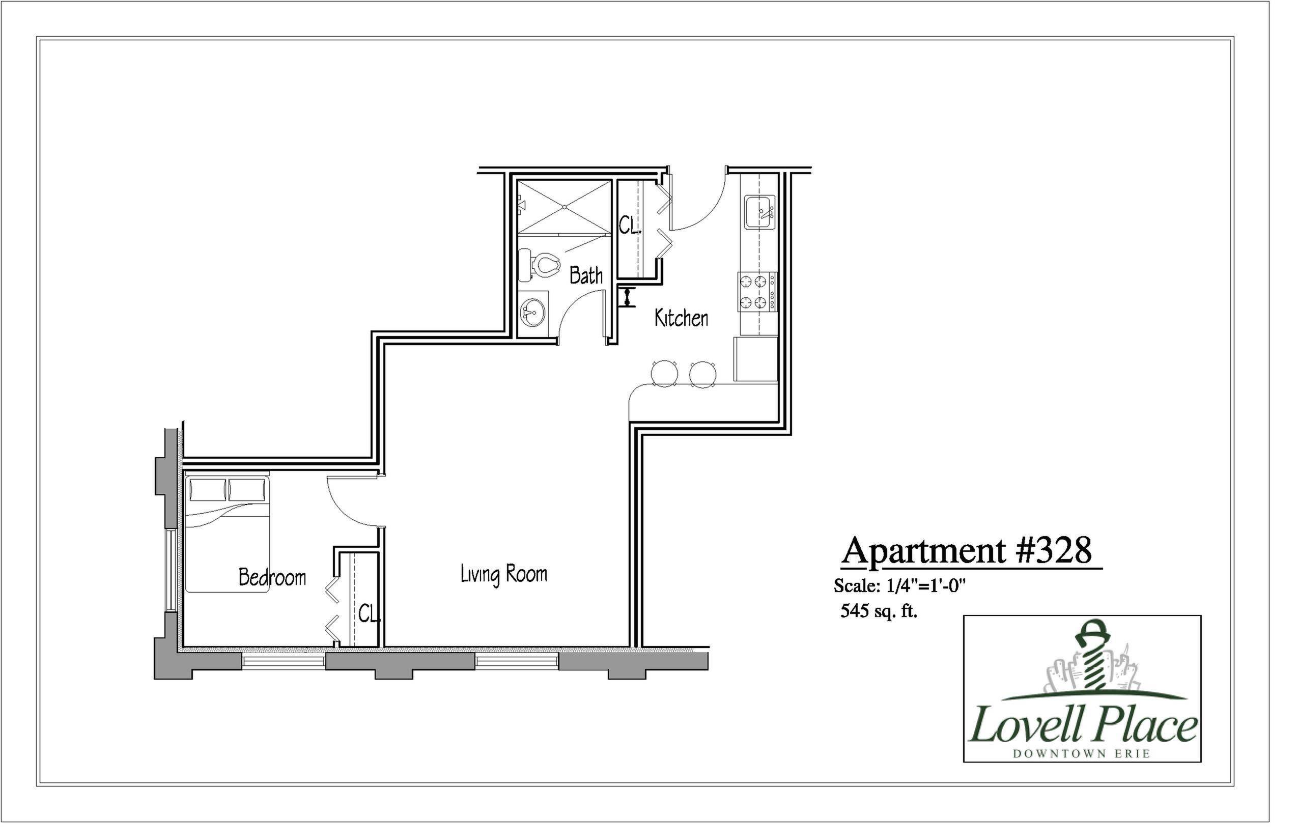 328 1 Bed Apartment Lovell Place
