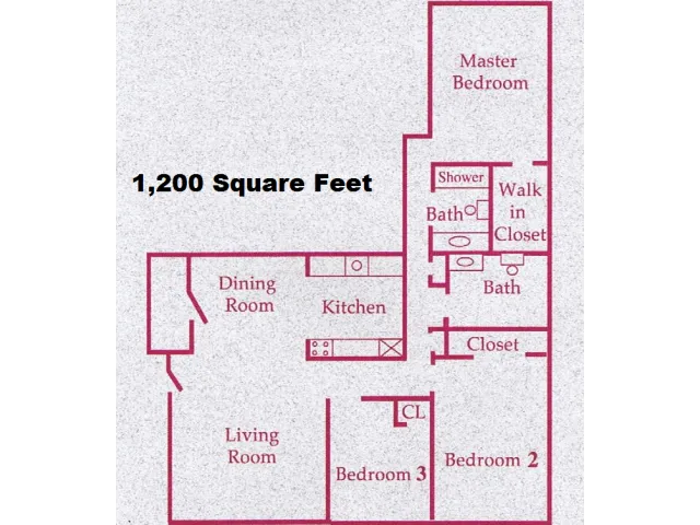 The Arbors Apartments - Three Bedroom
