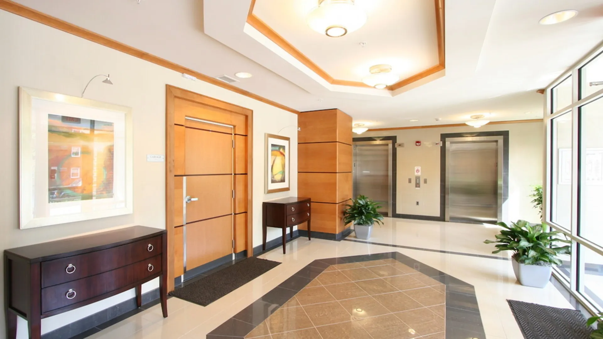 Lobby with Elevators