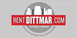 RentDittmar.com logo showcasing urban skyline, emphasizing premier rental opportunities with the tagline 'Because Where You Live Matters'.