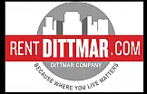 Modern Rent Dittmar logo featuring a city skyline, emphasizing quality living with the slogan 'Because Where You Live Matters'.