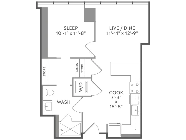 Unit 614 floor plan