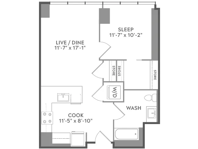 Unit 613 floor plan