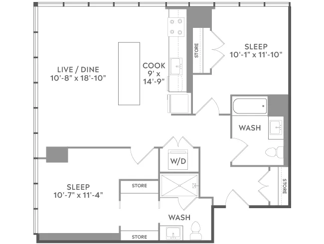 Unit 1302 floor plan