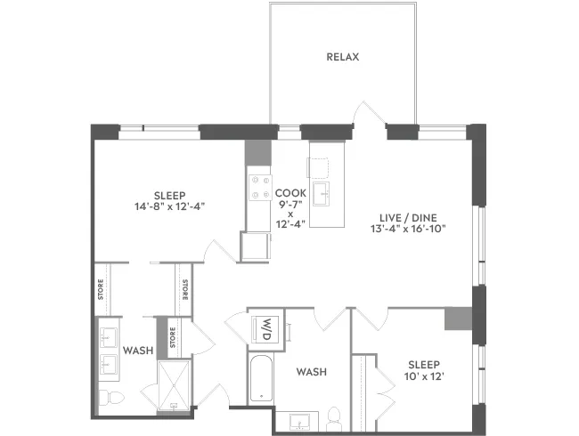 Unit 827 floor plan