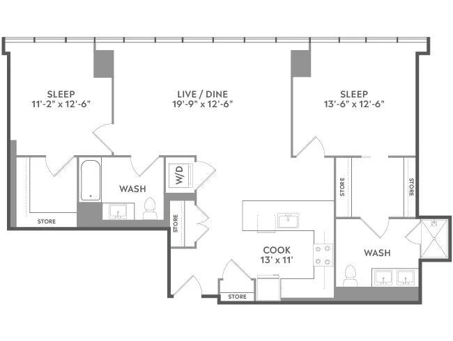 Unit 1719 floor plan