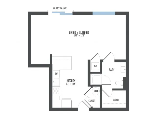 Floor Plan 3 | Pittsburgh Apartments | Arsenal 201