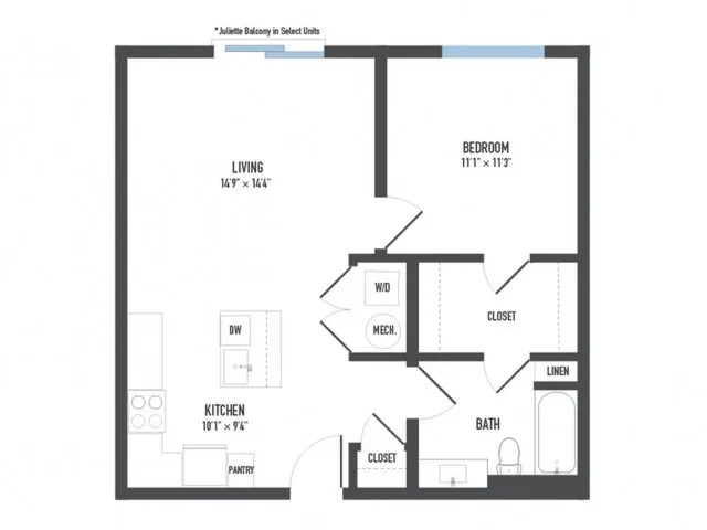 Floor Plan 8 | Pittsburgh Apartments | Arsenal 201