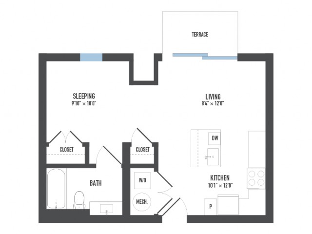 Floor Plan 4 | Luxury Apartments Pittsburgh Pa | Arsenal 201