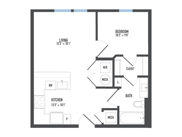 Floor Plan 13 | Pittsburgh Apartments | Arsenal 201