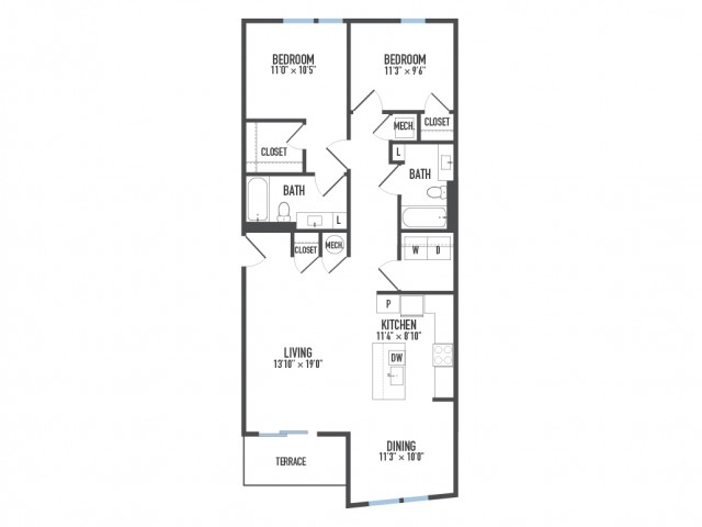 Floor Plan 28 | Pittsburgh Apartments | Arsenal 201