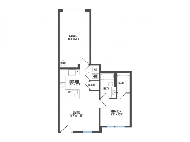 Floor Plan 14 | Luxury Apartments Pittsburgh Pa | Arsenal 201