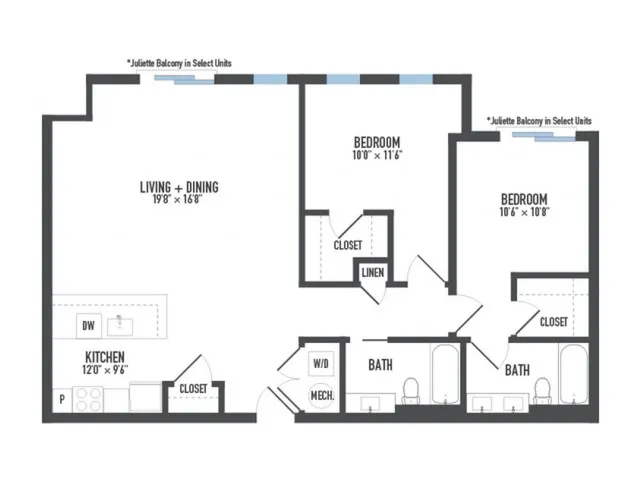 Floor Plan 15 | Apartments In Pittsburgh | Arsenal 201
