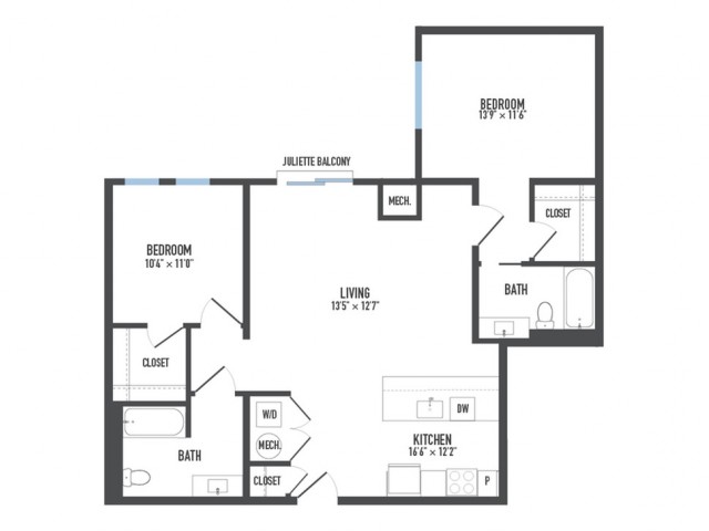Floor Plan 18 | Pittsburgh Apartments | Arsenal 201