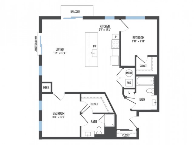 Floor Plan 21 | Luxury Pittsburgh Apartments | Arsenal 201