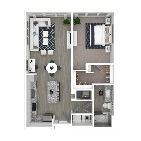 The Charming (A2.2) | 837 SF