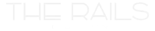 The Rails logo in white