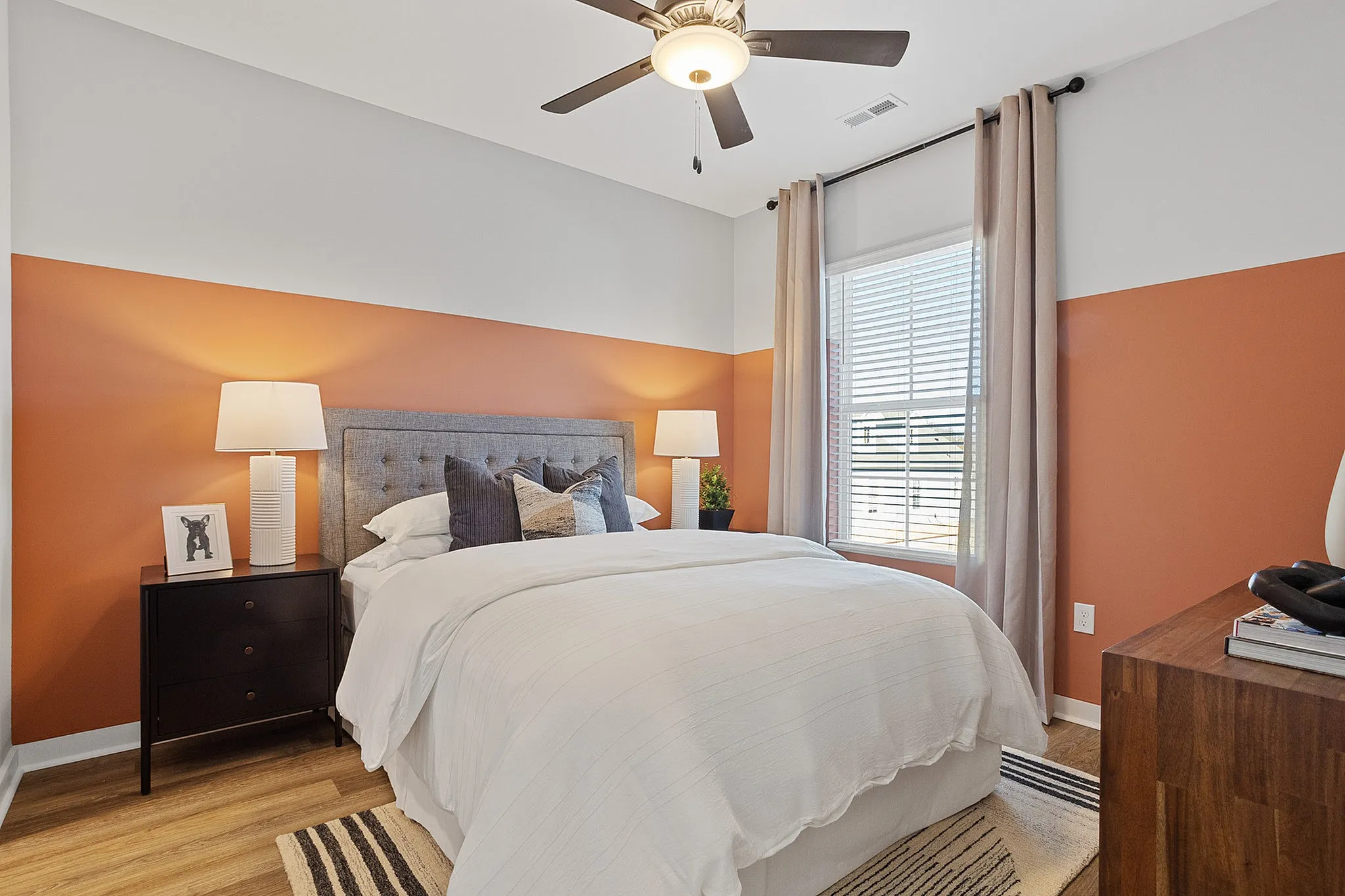 Furnished bedroom with full bed set
