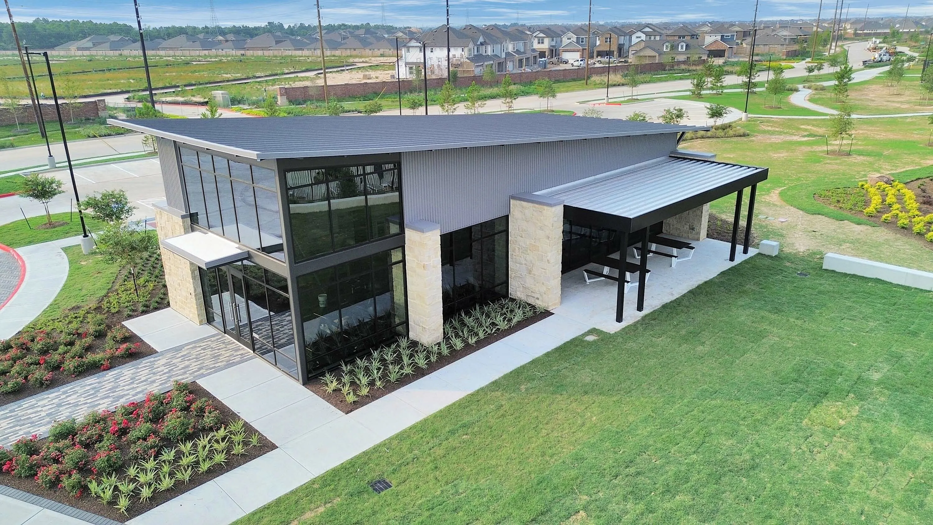 Exterior of amenity building