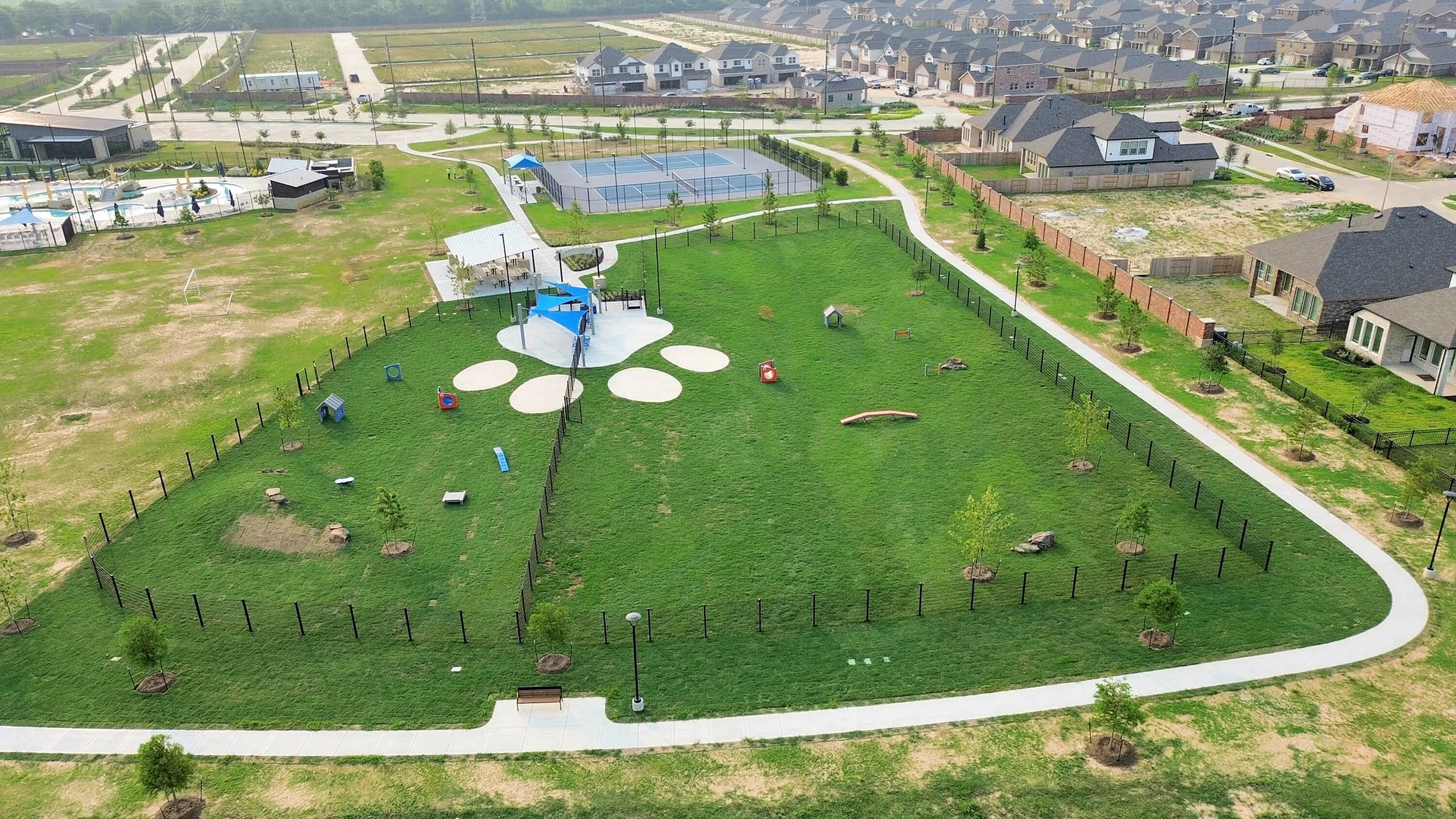spacious dog park
