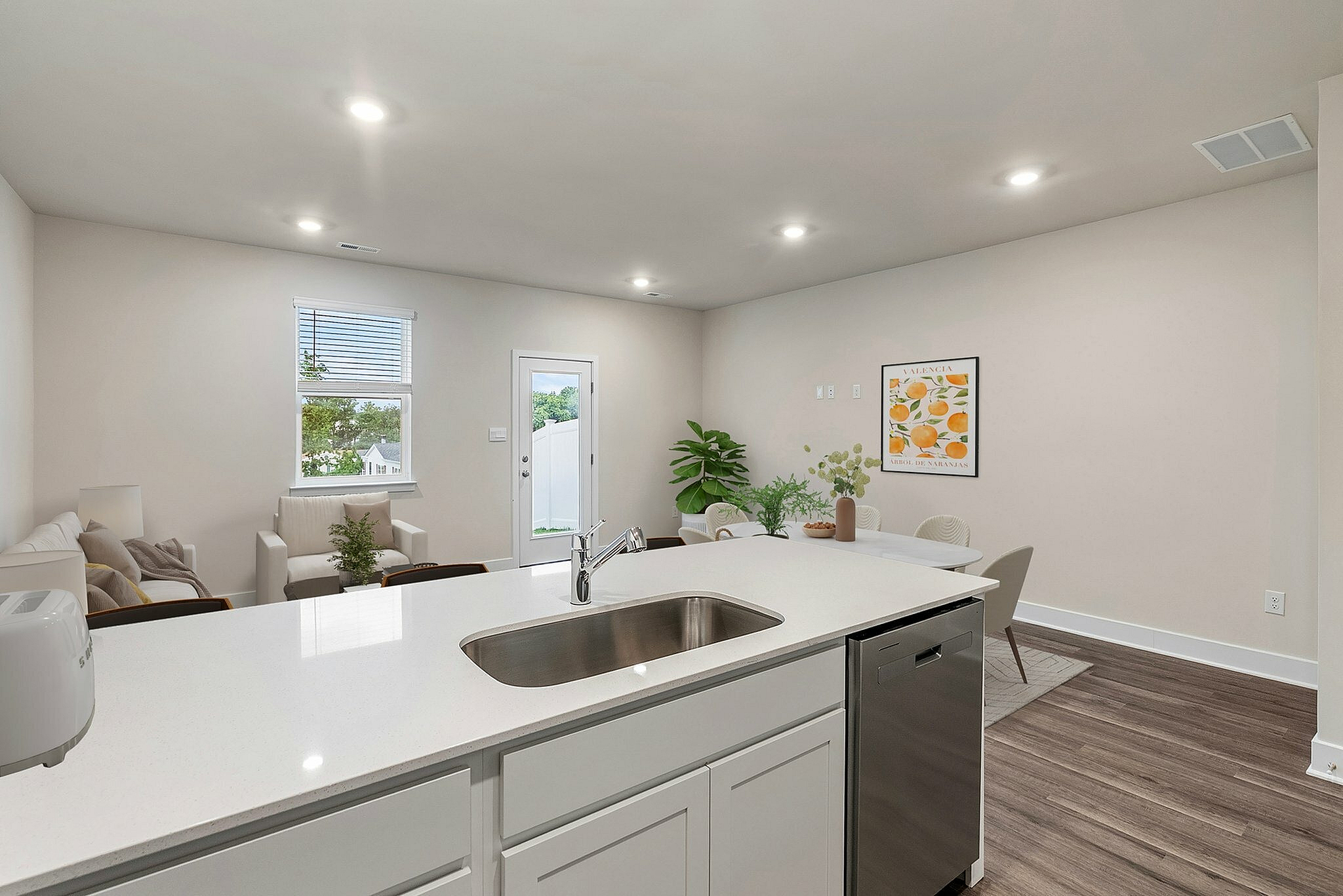 Virtually staged kitchen