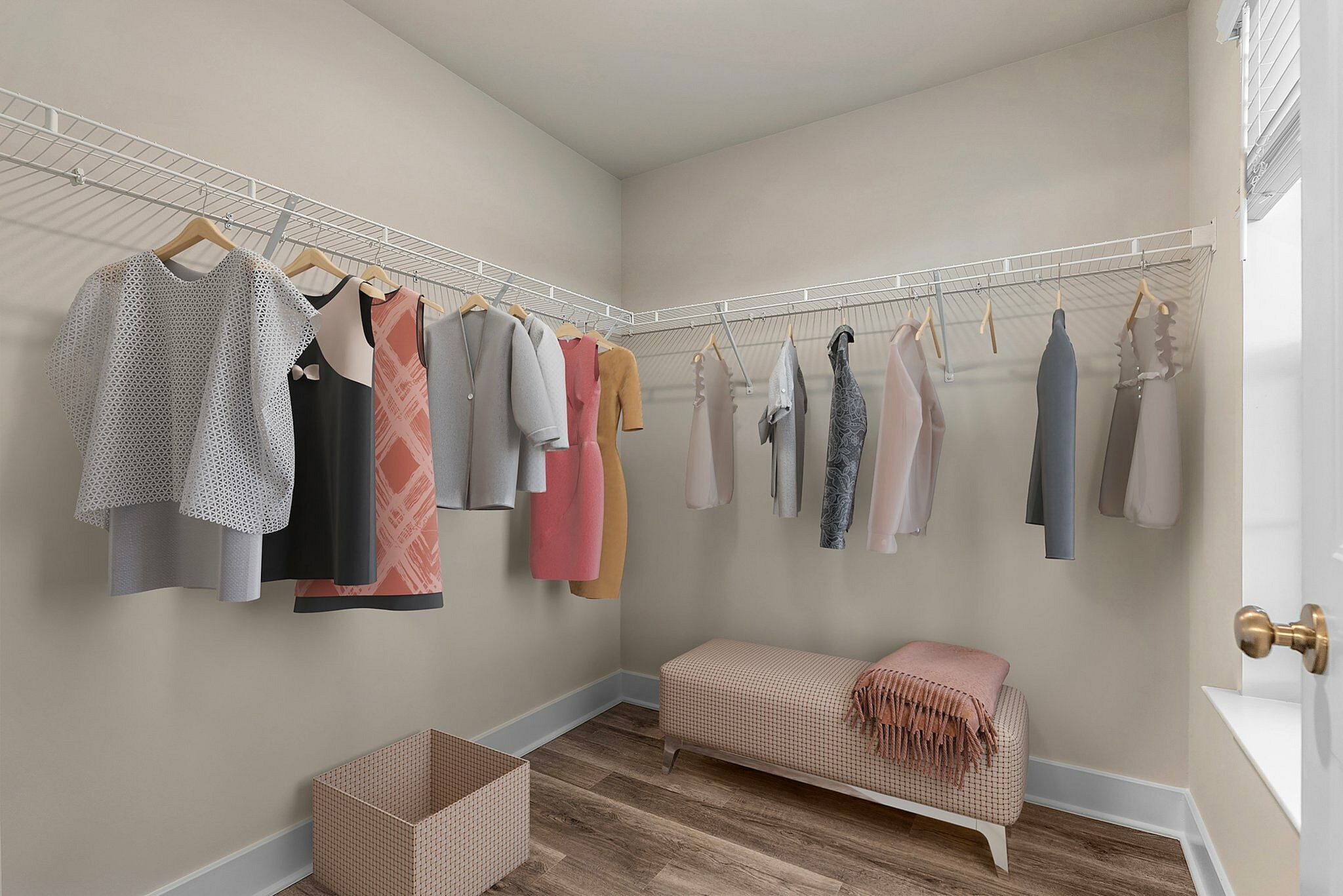 Virtually staged closet