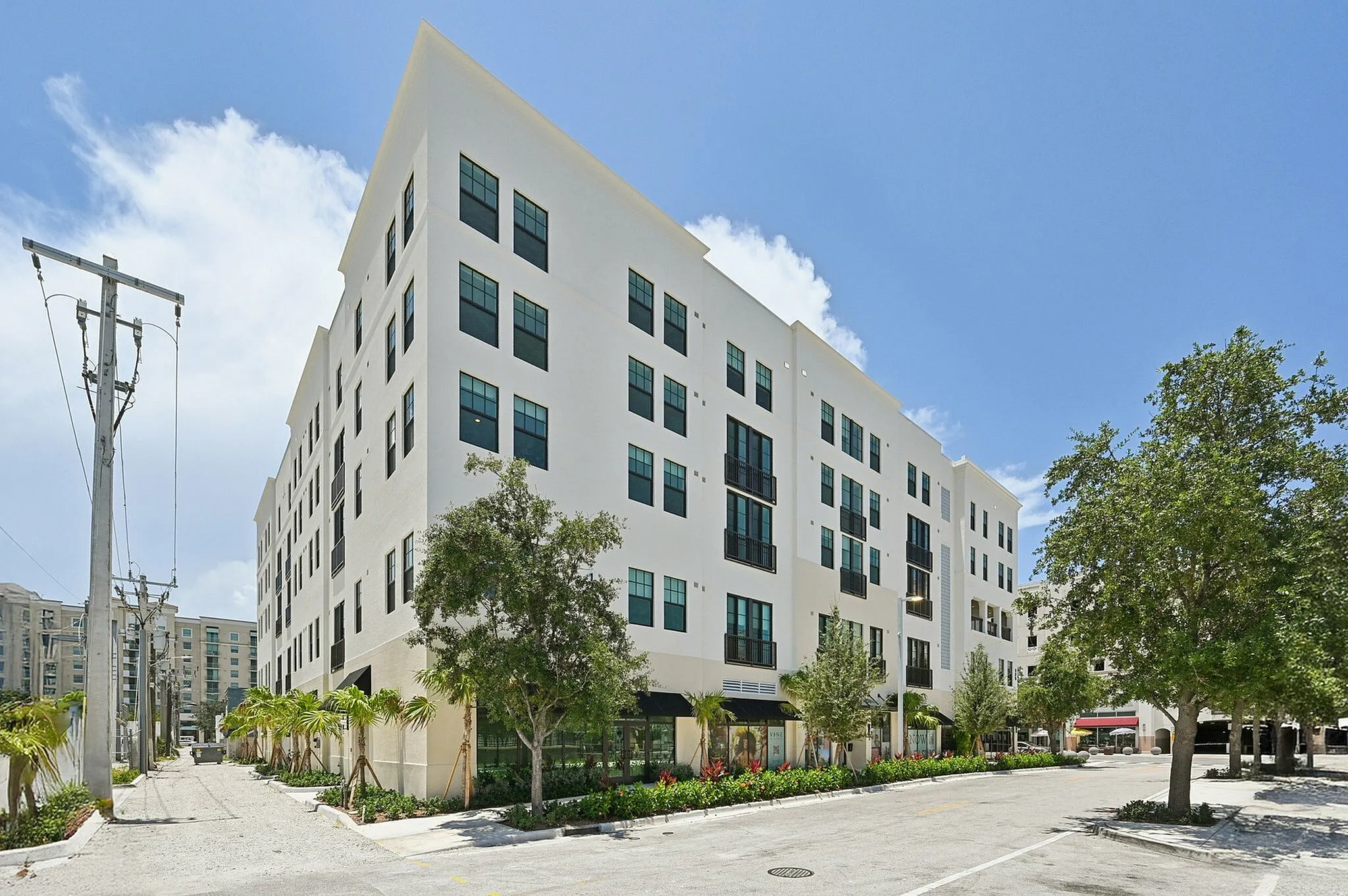 Exterior of community on a sunny day