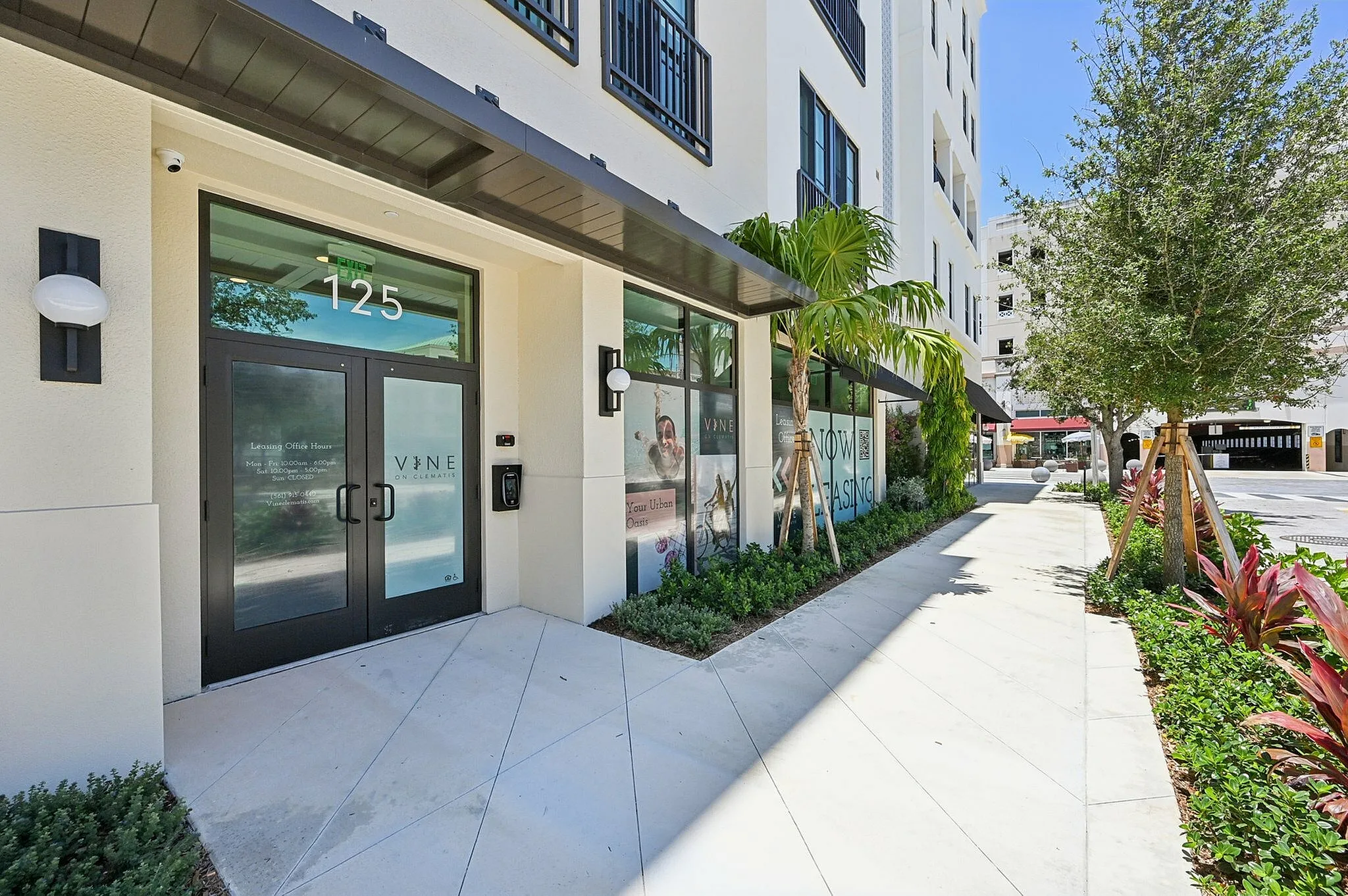 Entrance to the leasing office