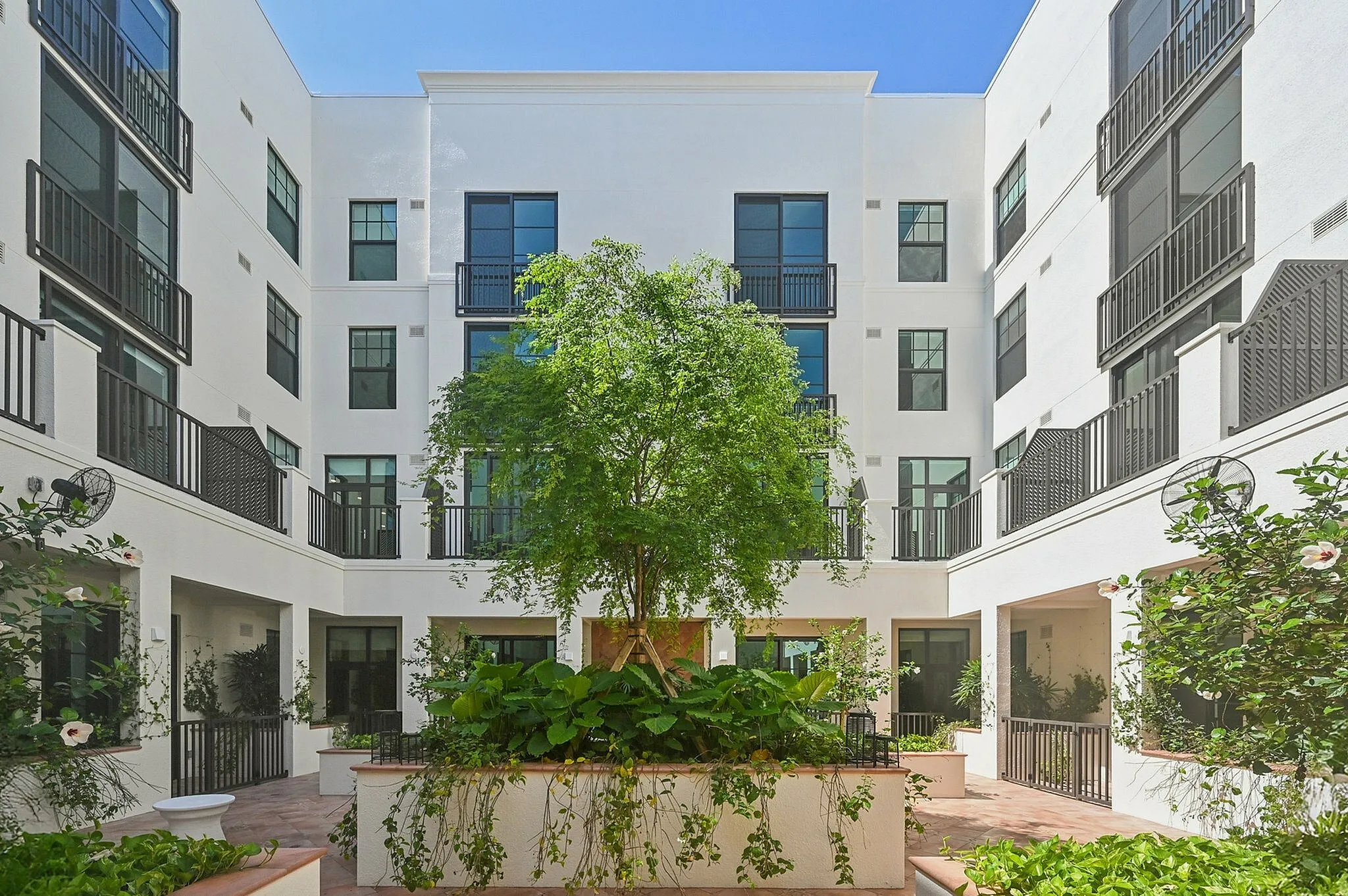 Exterior of the community with greenery
