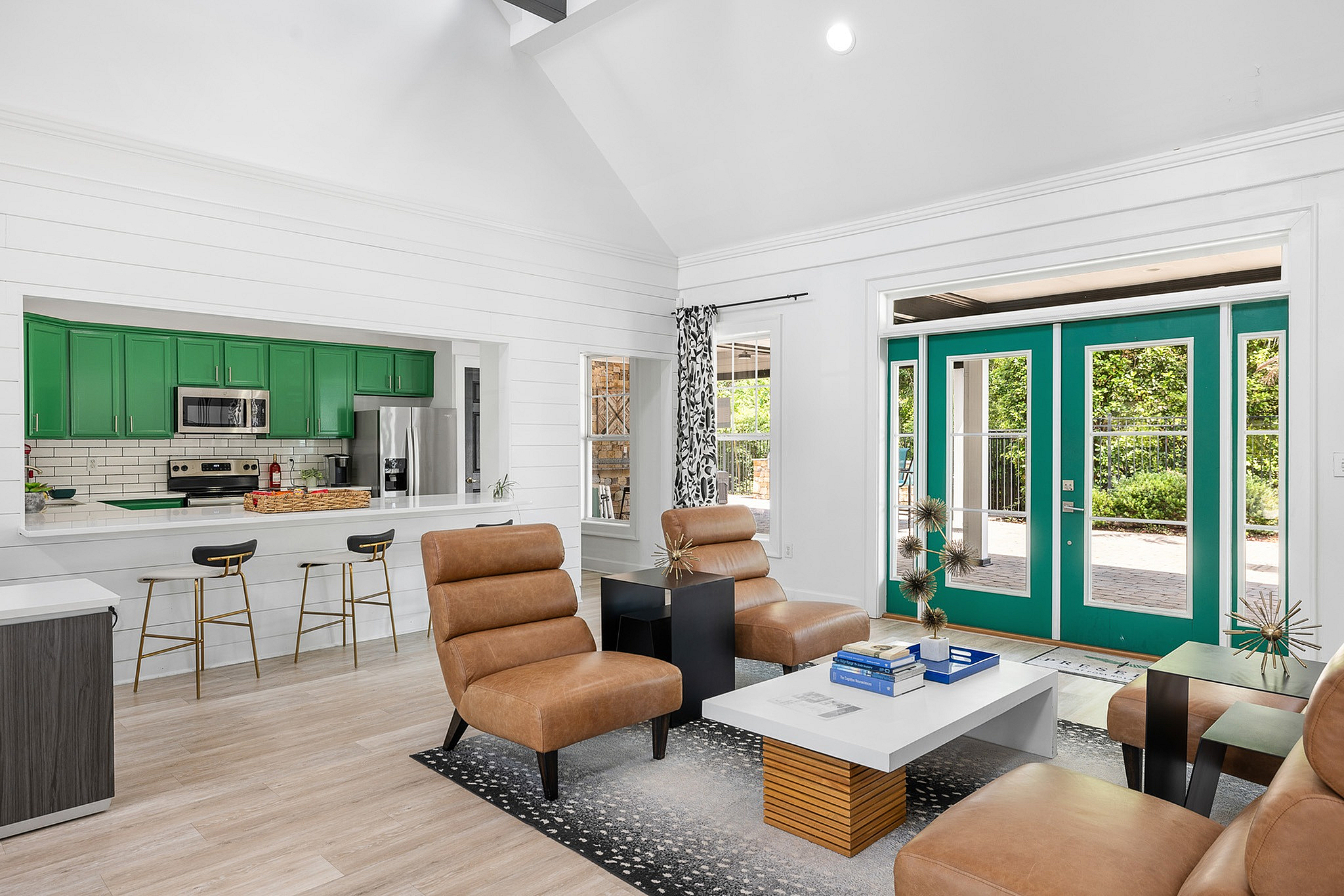 Kitchen and seating area in the clubroom