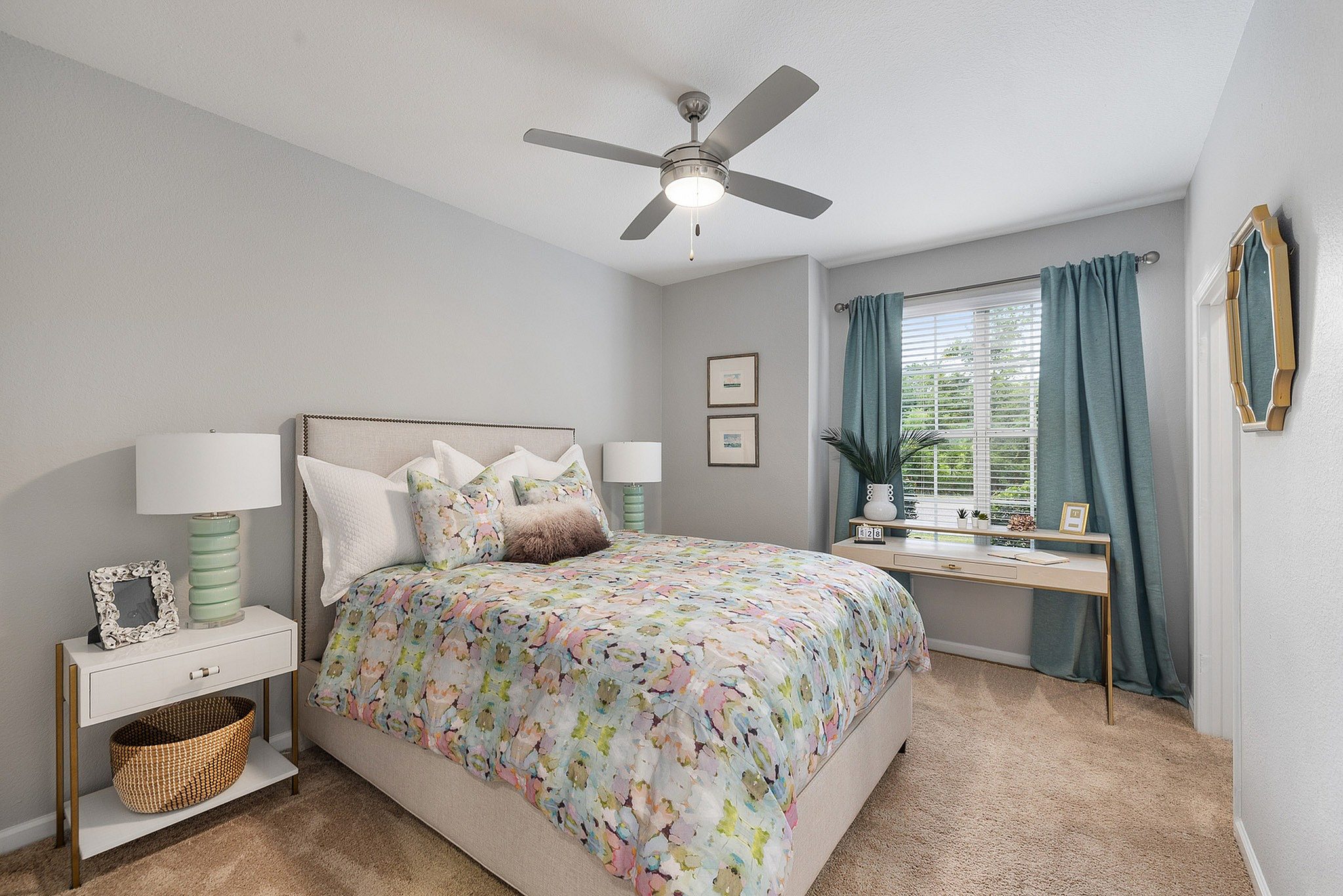 Bedroom with full size bed