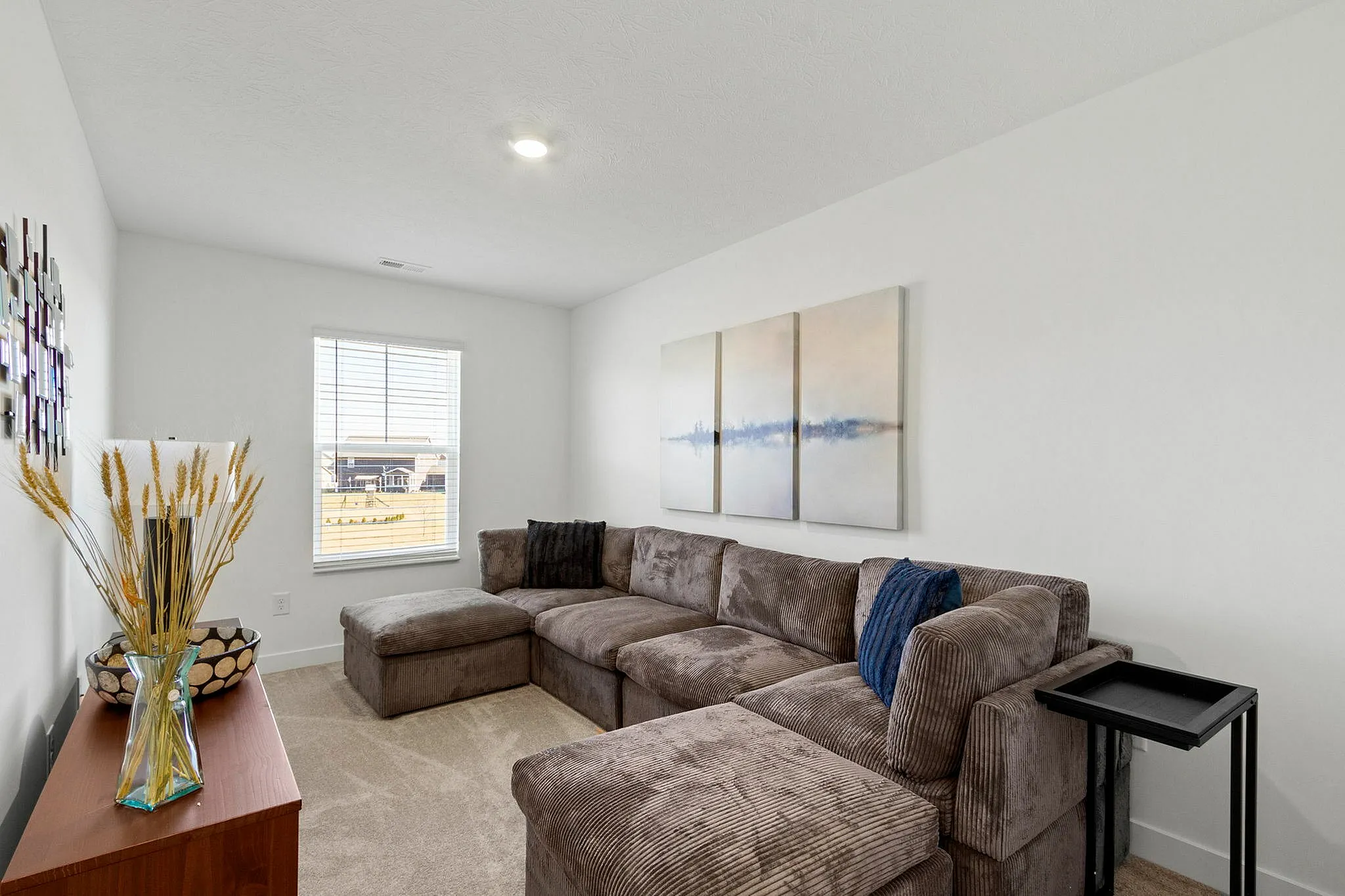 furnished loft area with carpet