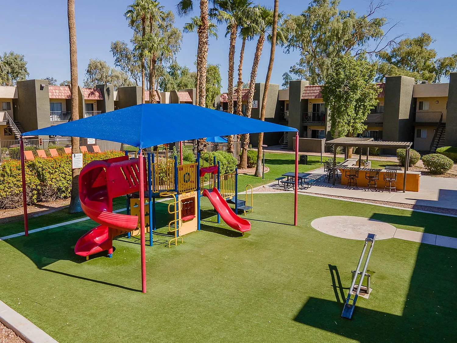 shaded kids playground