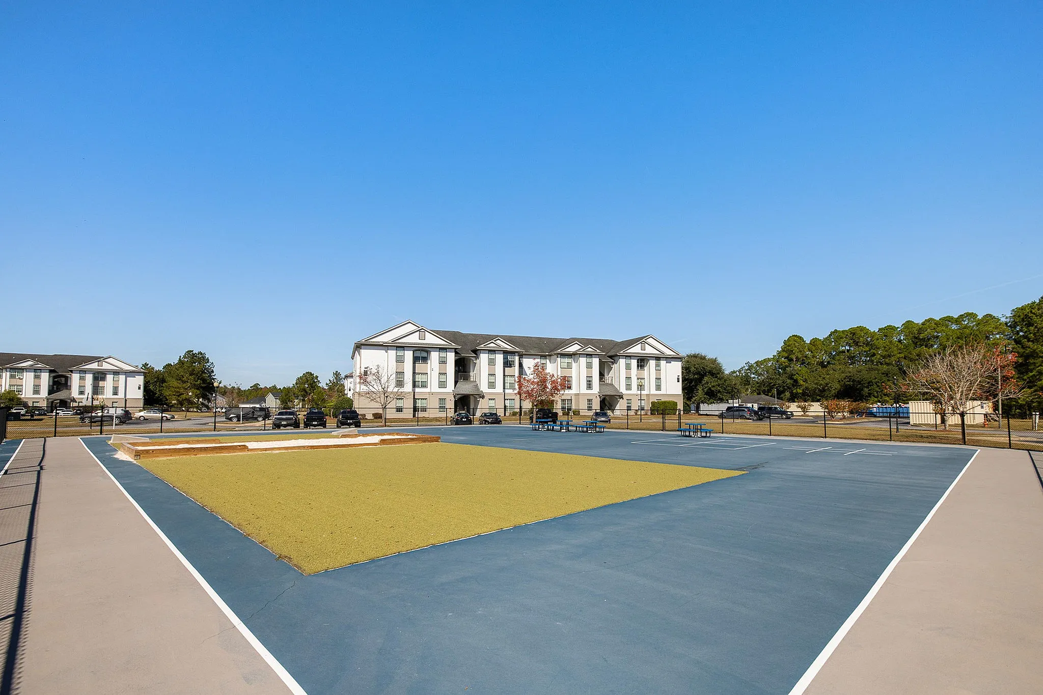 Outdoor shuffleboard court