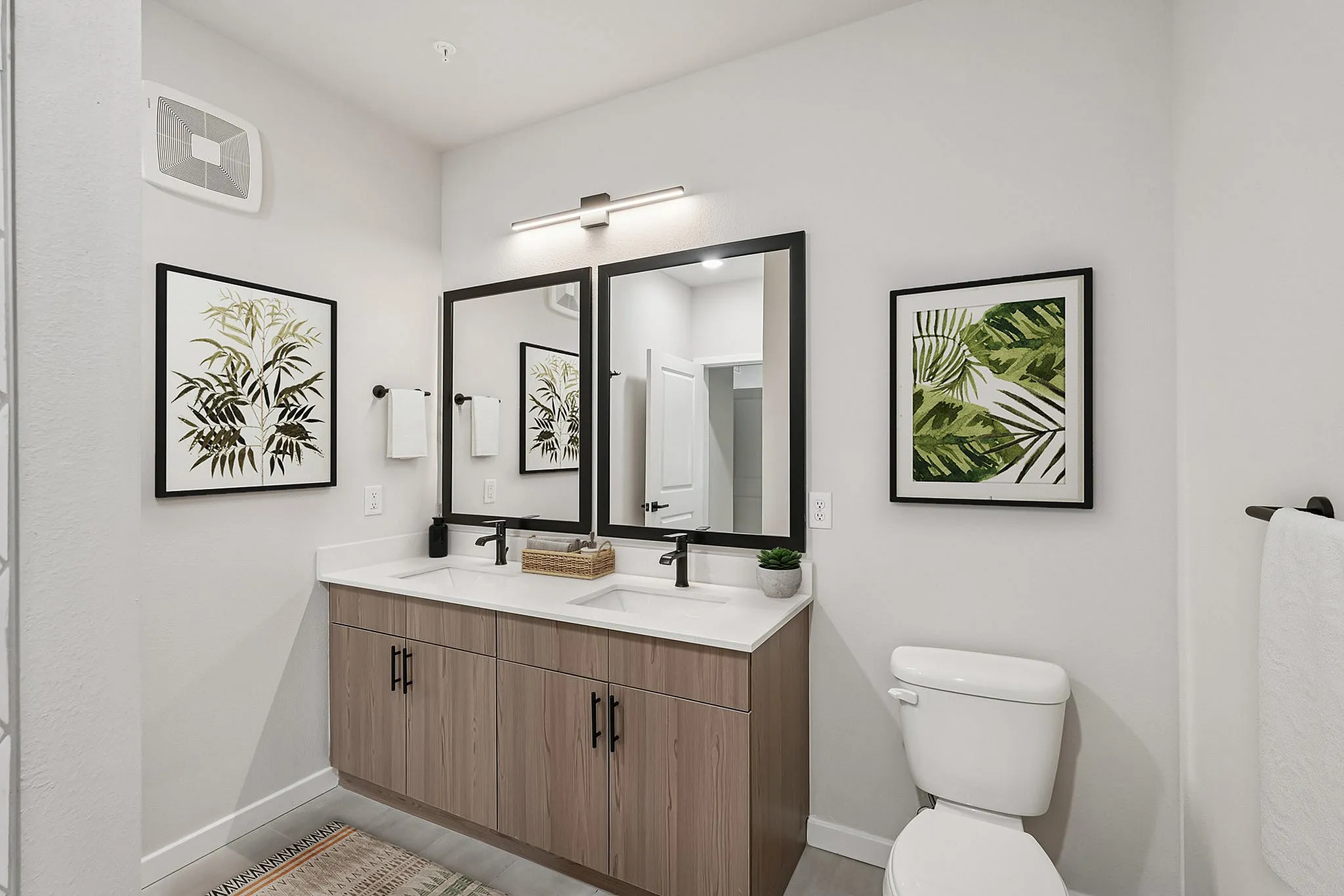 Virtually staged bathroom