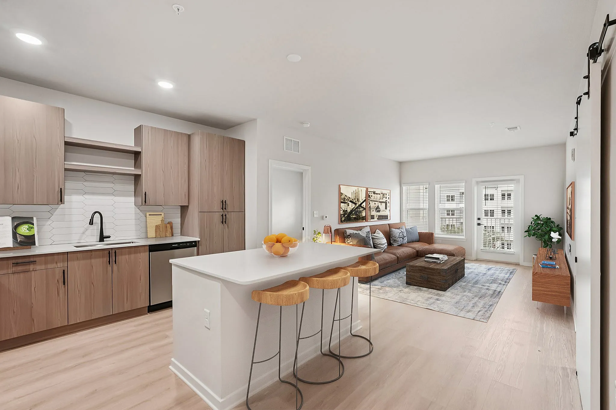 Virtually staged Kitchen