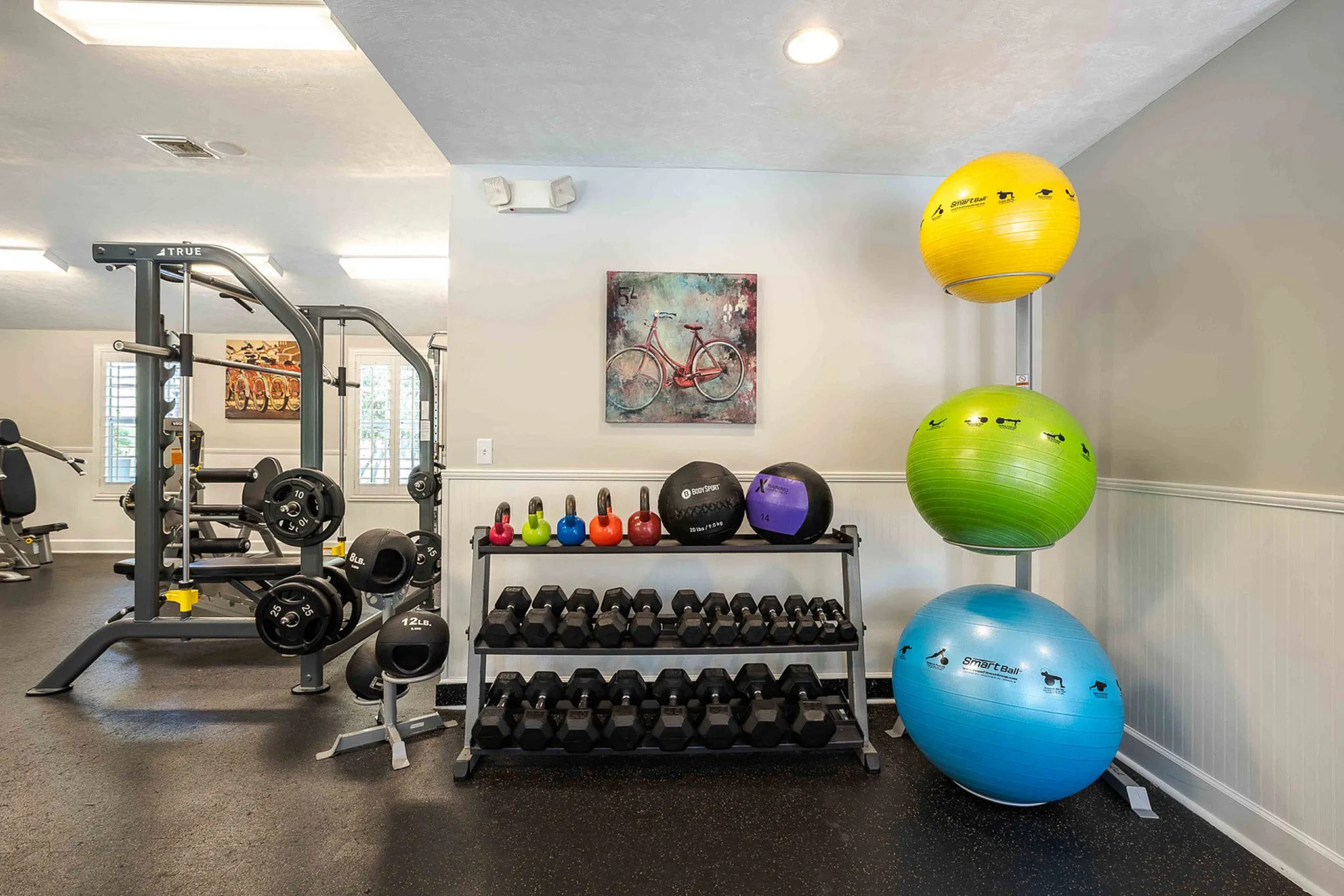 fitness center with workout equipment