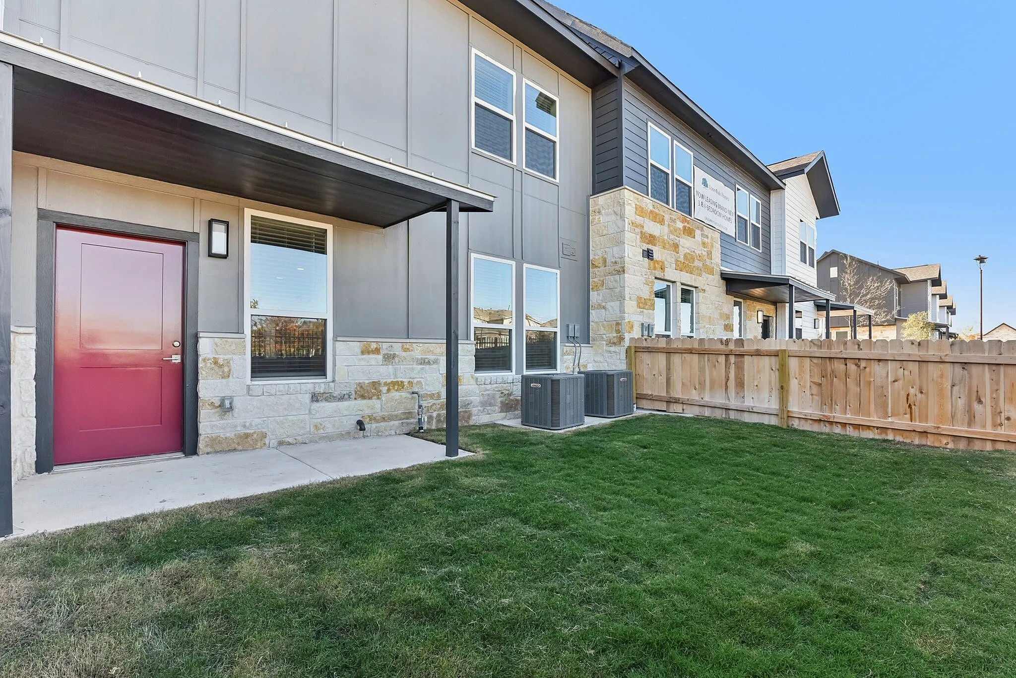 Fenced-in backyard
