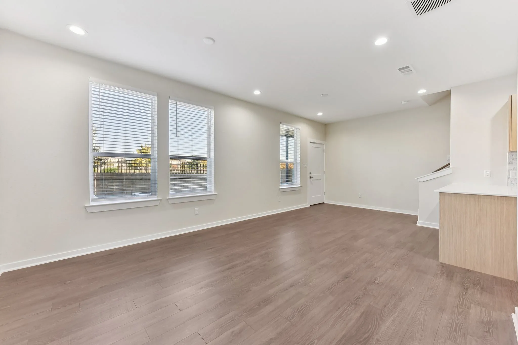 living room leading to upstairs