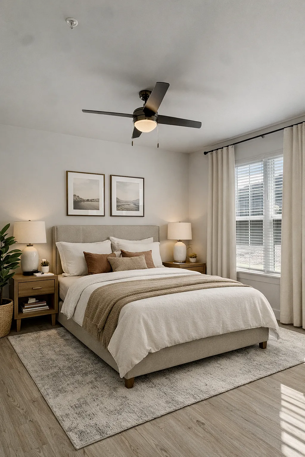 bedroom with ceiling fan