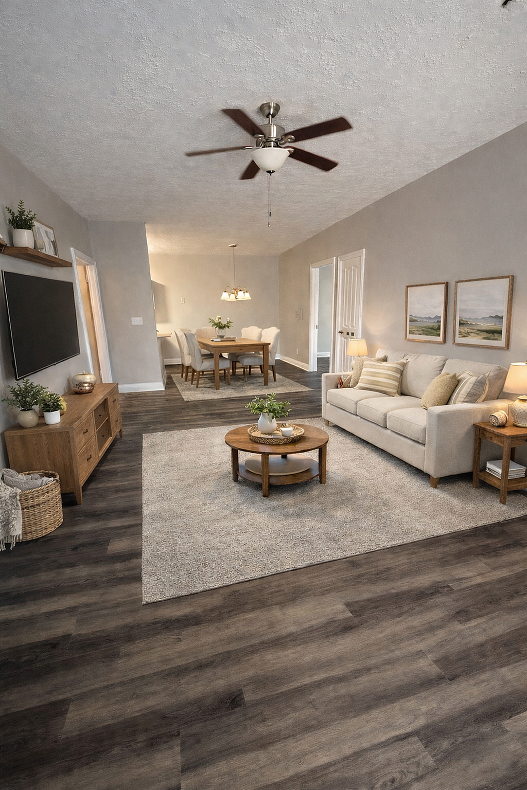 staged living room