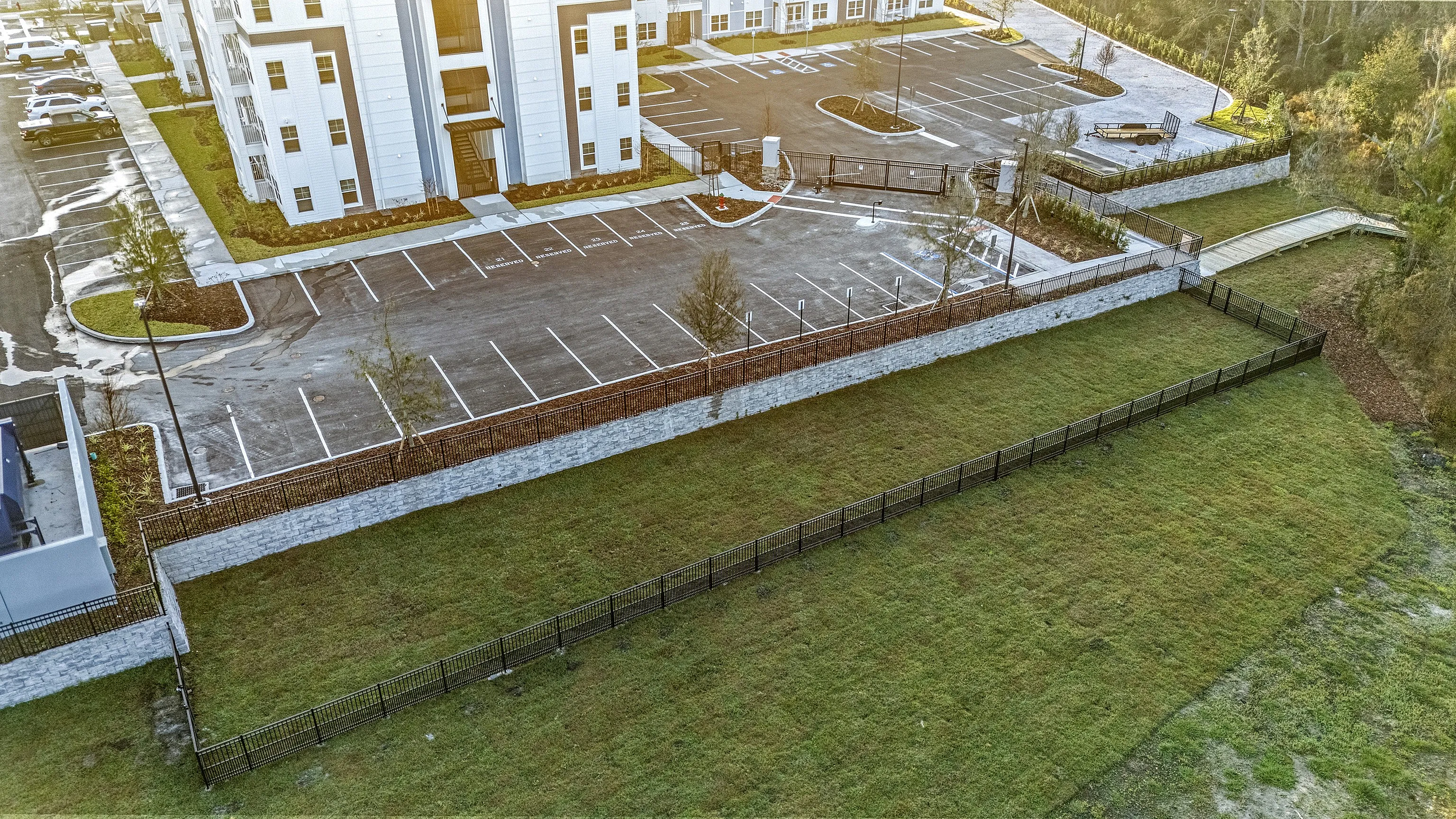 aerial of dog park