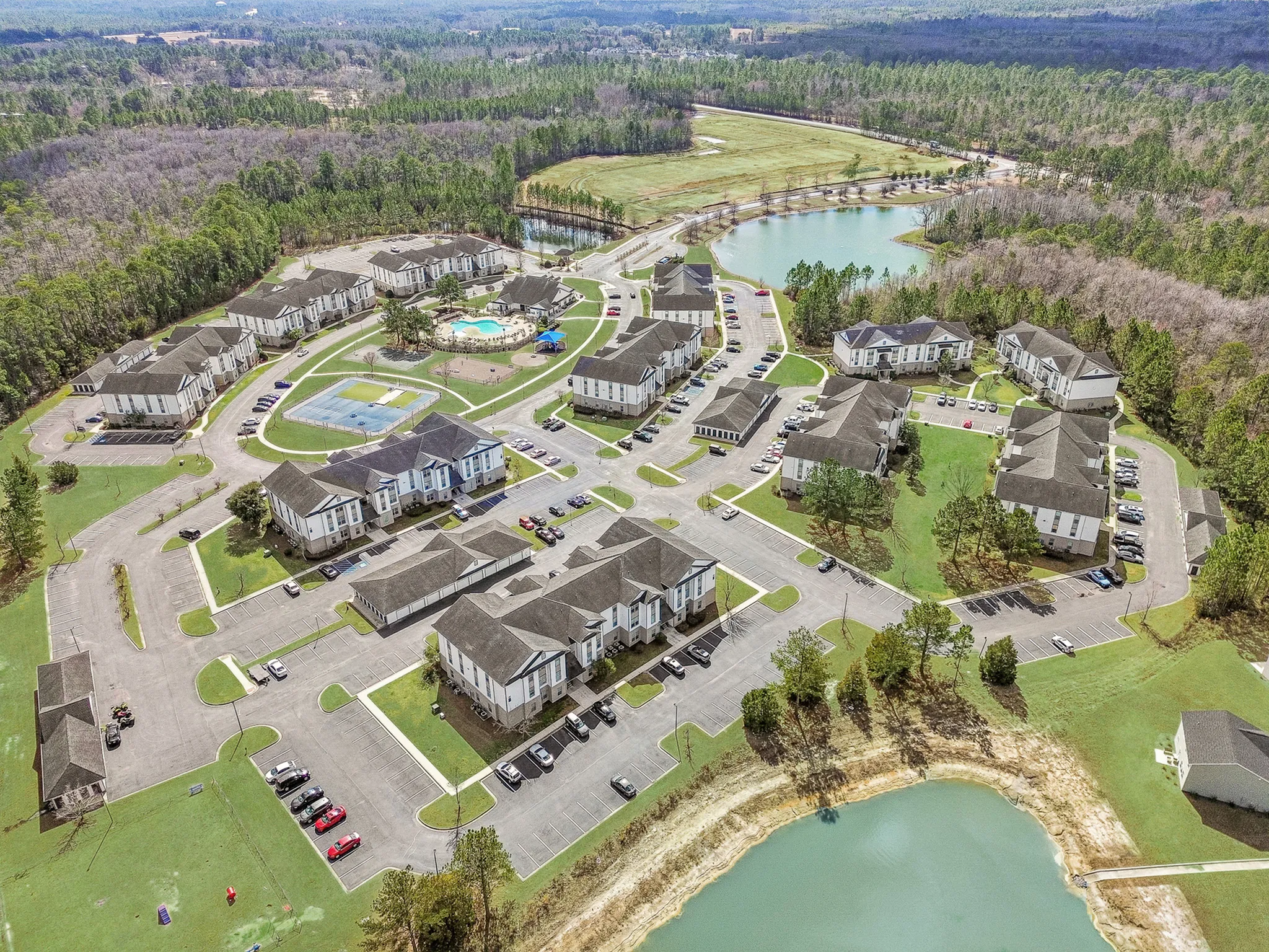 Drone picture of community