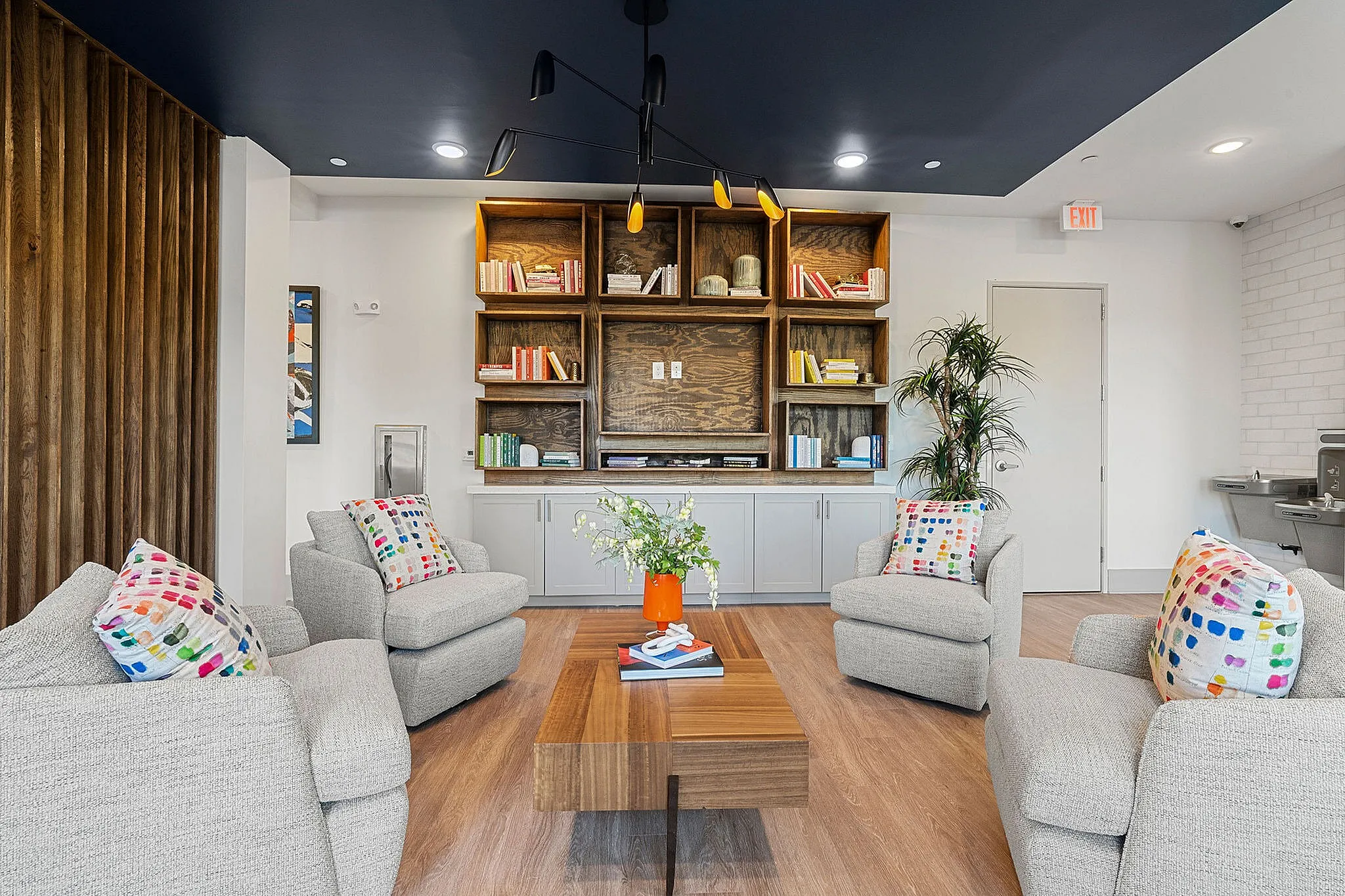 resident clubhouse with seating area