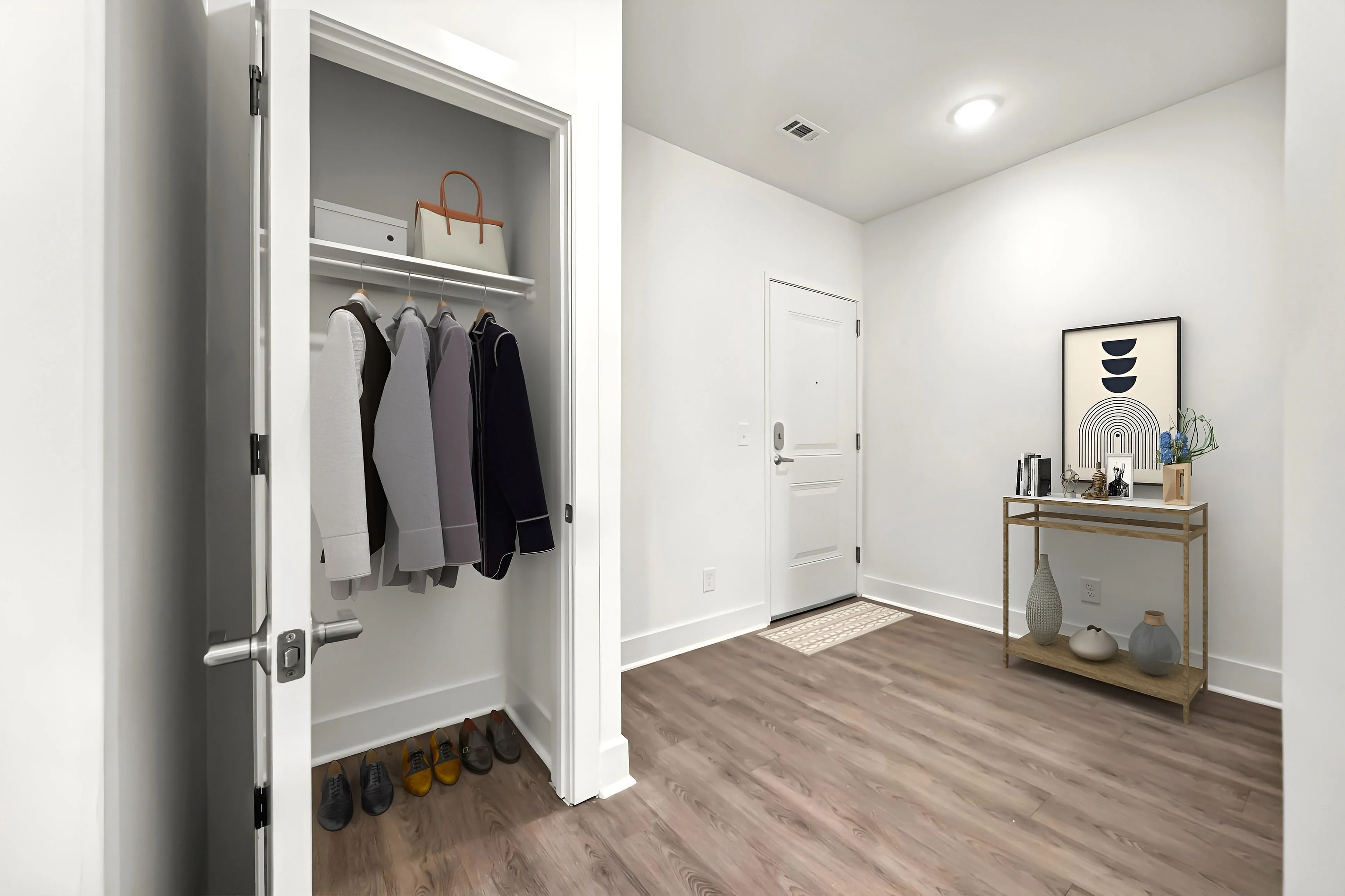 entryway with coat closet