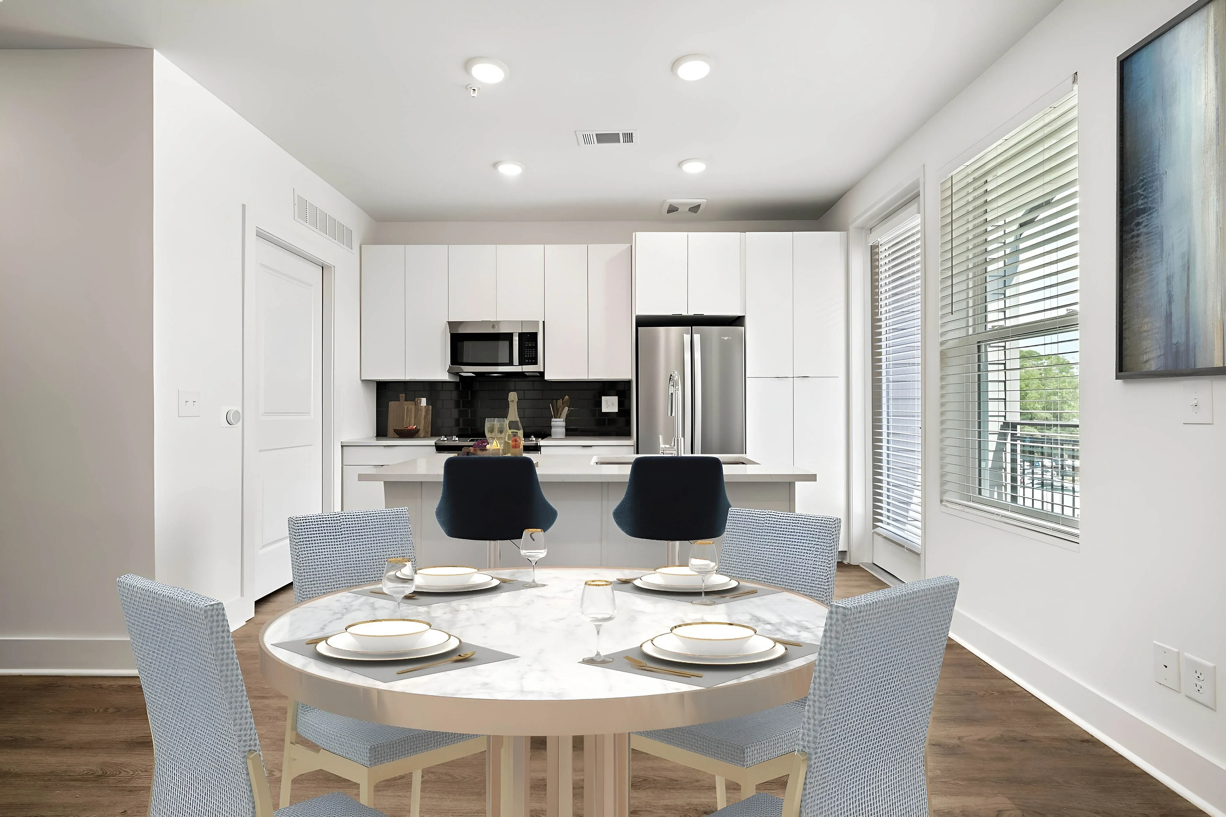 dining and kitchen