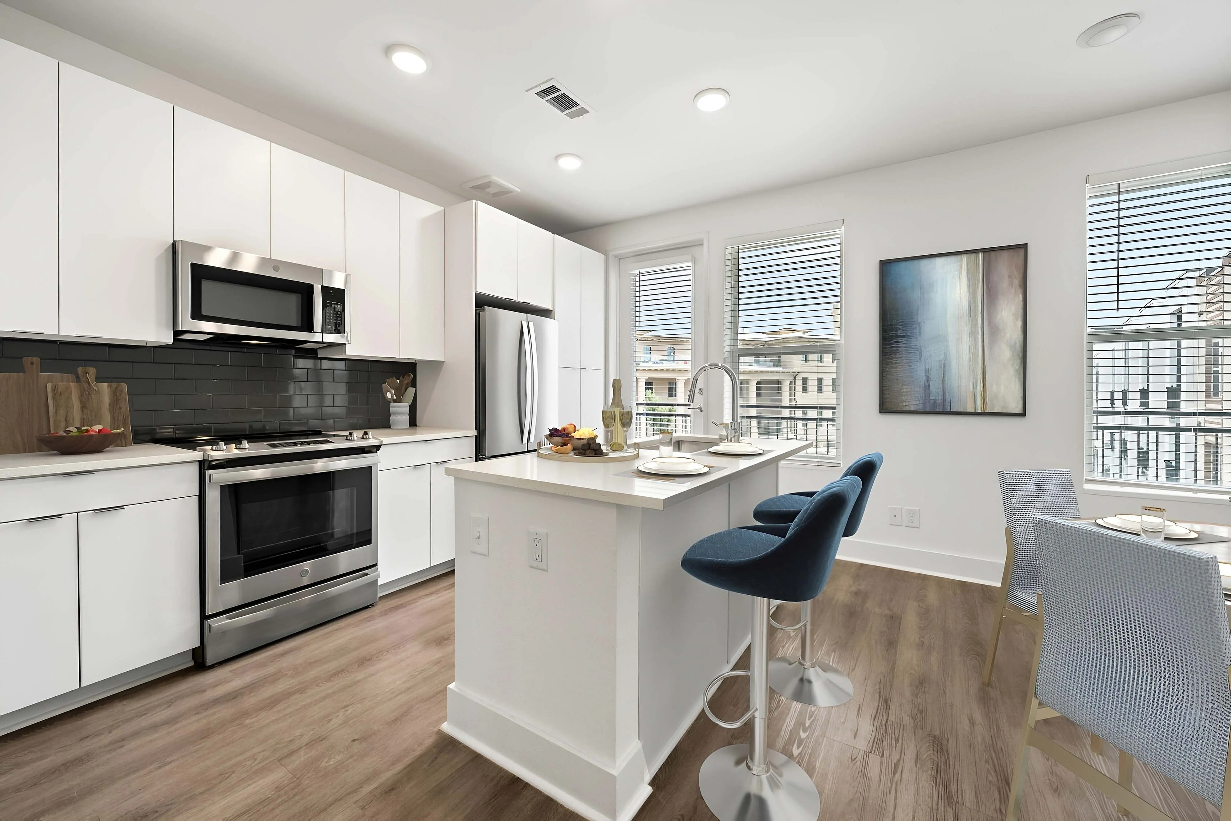 kitchen with stainless steel appliances